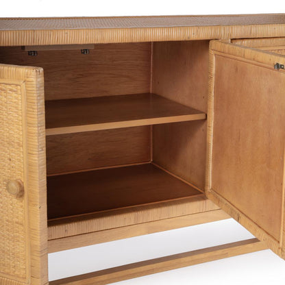 Captiva Rattan 4 Door 76" Sideboard, Natural