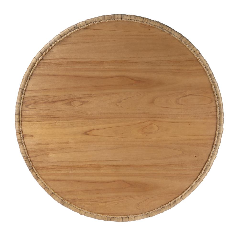 Captiva Round Rattan Drum Coffee Table, Natural
