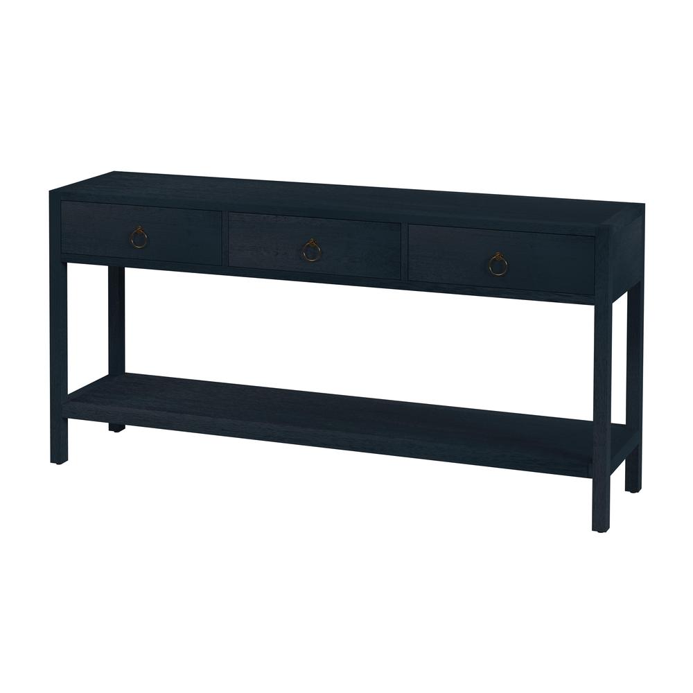 Lark 3 Drawer 65" Console Table, Navy Blue