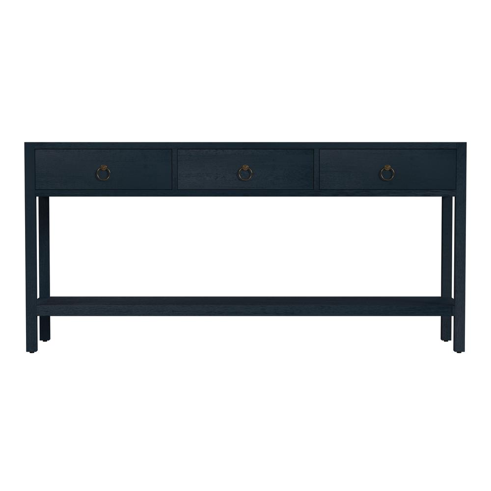 Lark 3 Drawer 65" Console Table, Navy Blue