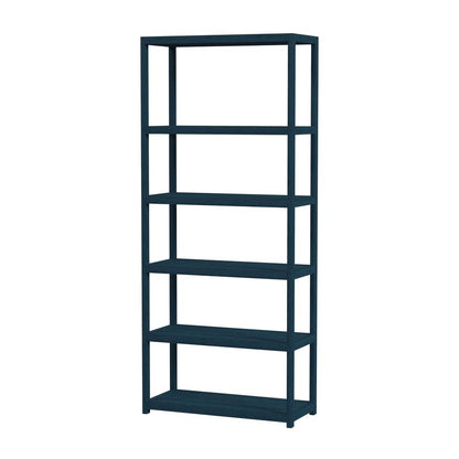 Lark 5 Tier 30Wx75H Etagere Bookcase, Navy Blue