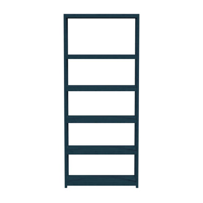 Lark 5 Tier 30Wx75H Etagere Bookcase, Navy Blue