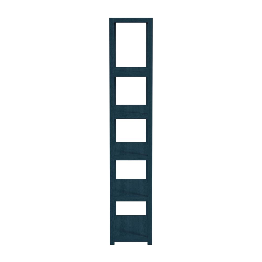 Lark 5 Tier 30Wx75H Etagere Bookcase, Navy Blue