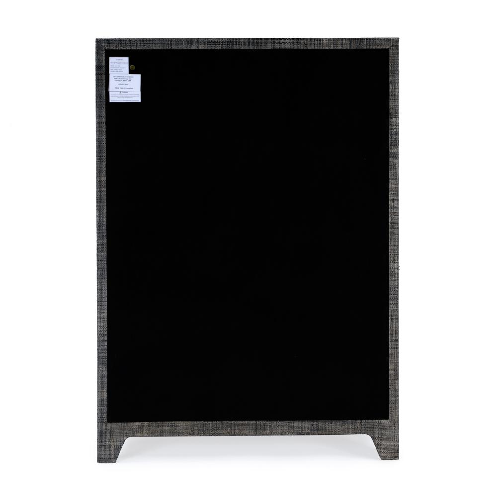 Bar Harbor 5 Drawer Raffia Dresser, Gray