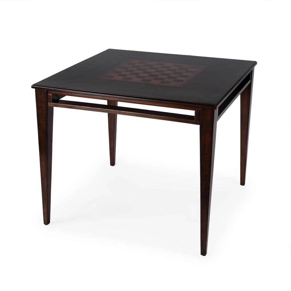 Daltrey 36" Square Game Table, Dark Brown