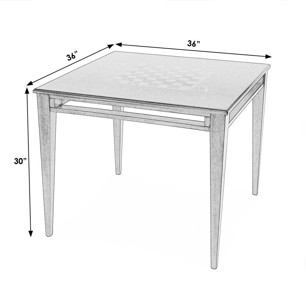 Daltrey 36" Square Game Table, Dark Brown