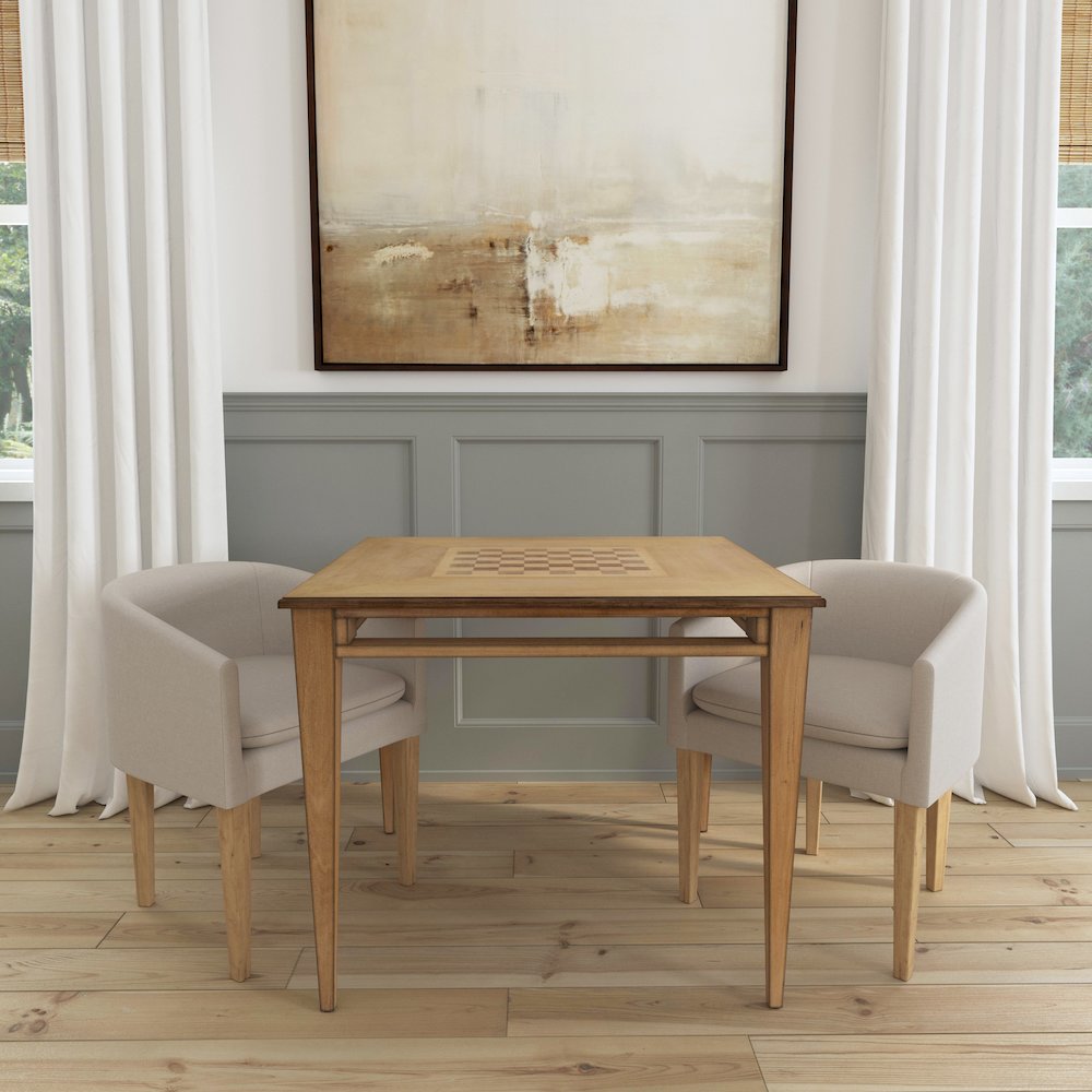 Daltrey 36" Square Game Table, Tan/Beige