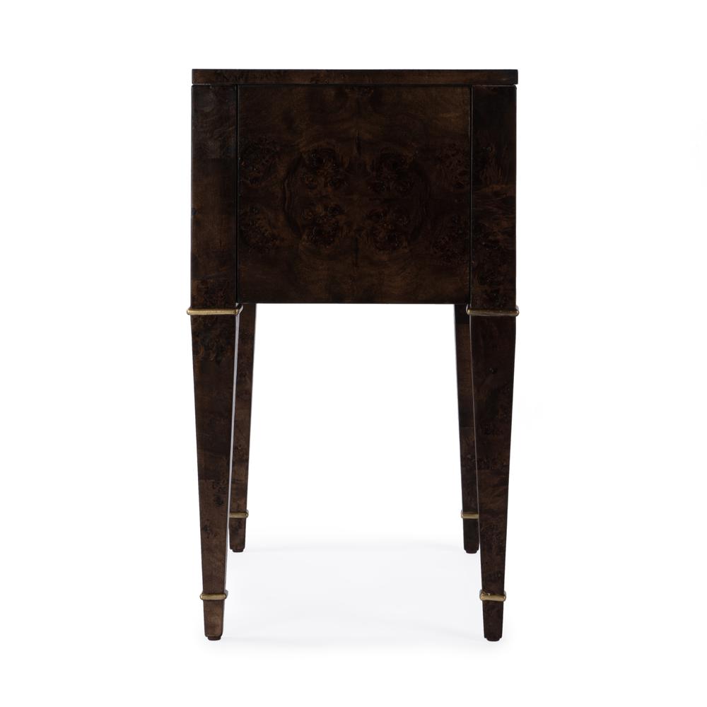 Kai 2 Drawer End Table, Dark Brown