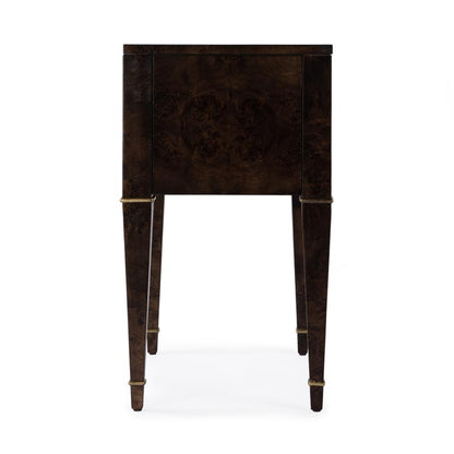 Kai 2 Drawer End Table, Dark Brown