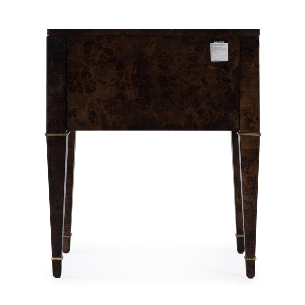 Kai 2 Drawer End Table, Dark Brown