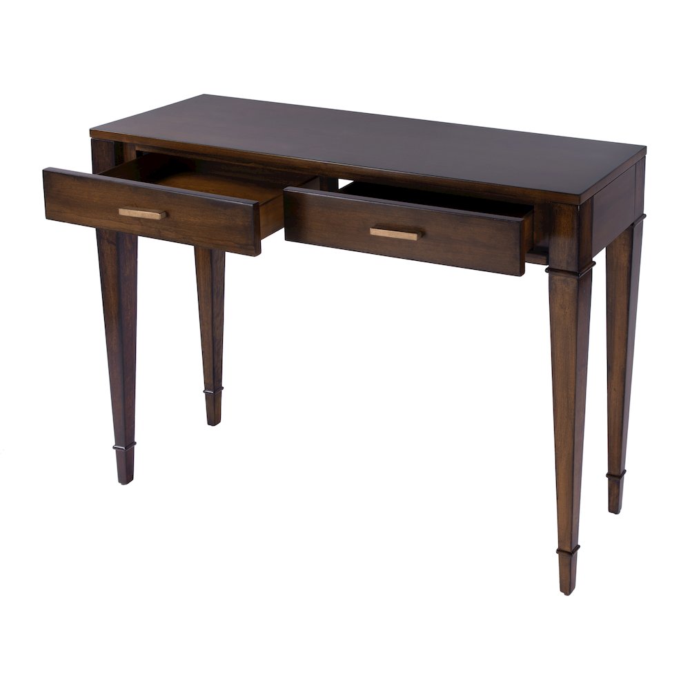 Kai 2 Drawer 45" Wood Console Table, Medium Brown