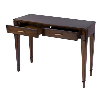 Kai 2 Drawer 45" Wood Console Table, Medium Brown