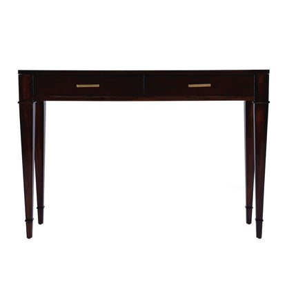 Kai 2 Drawer 45" Wood Console Table, Dark Brown
