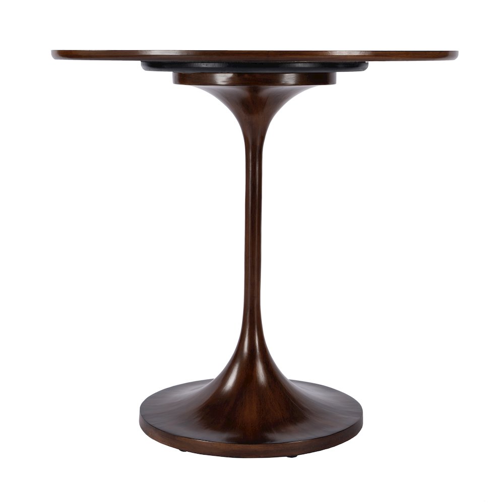 Francis 30" Round Pedestal Game Table, Medium Brown