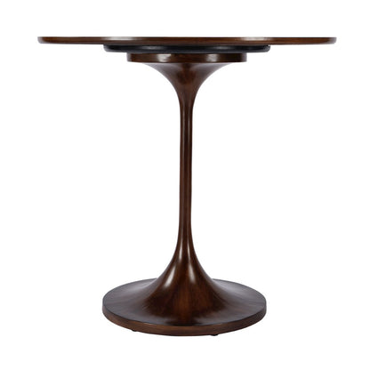 Francis 30" Round Pedestal Game Table, Medium Brown