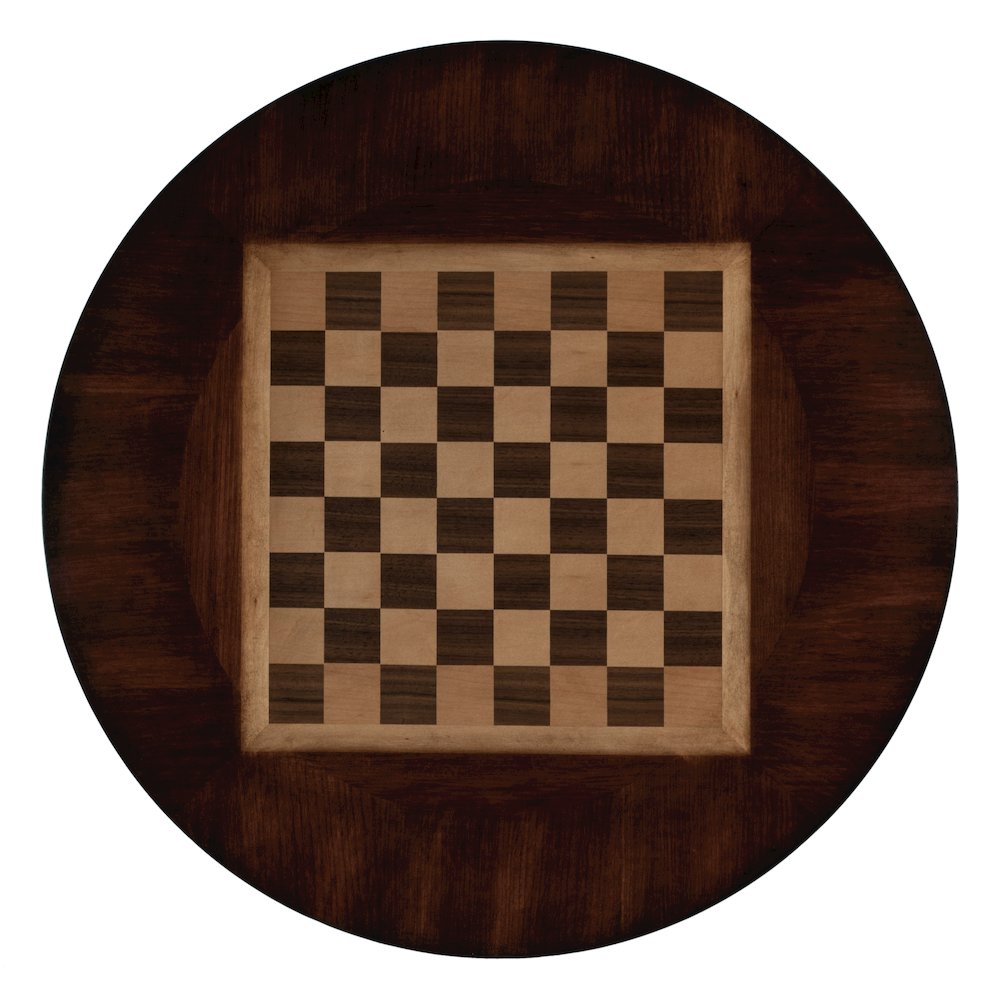 Francis 30" Round Pedestal Game Table, Medium Brown
