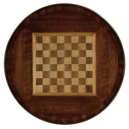 Fredrik 34"D Round Game Table, Medium Brown