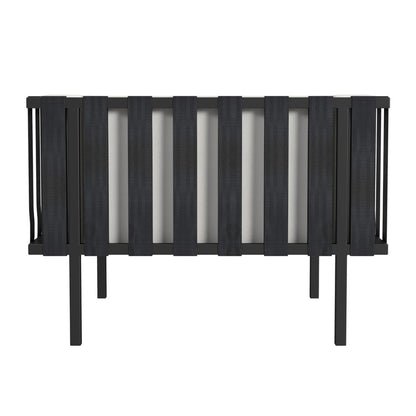 Norway Outdoor Club Chair with Cushion, Black and White