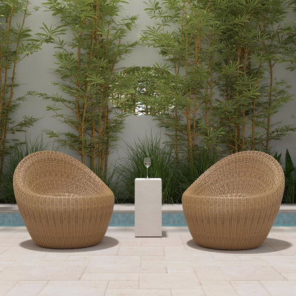 Delmar Rattan Outdoor Nest Chair, Natural