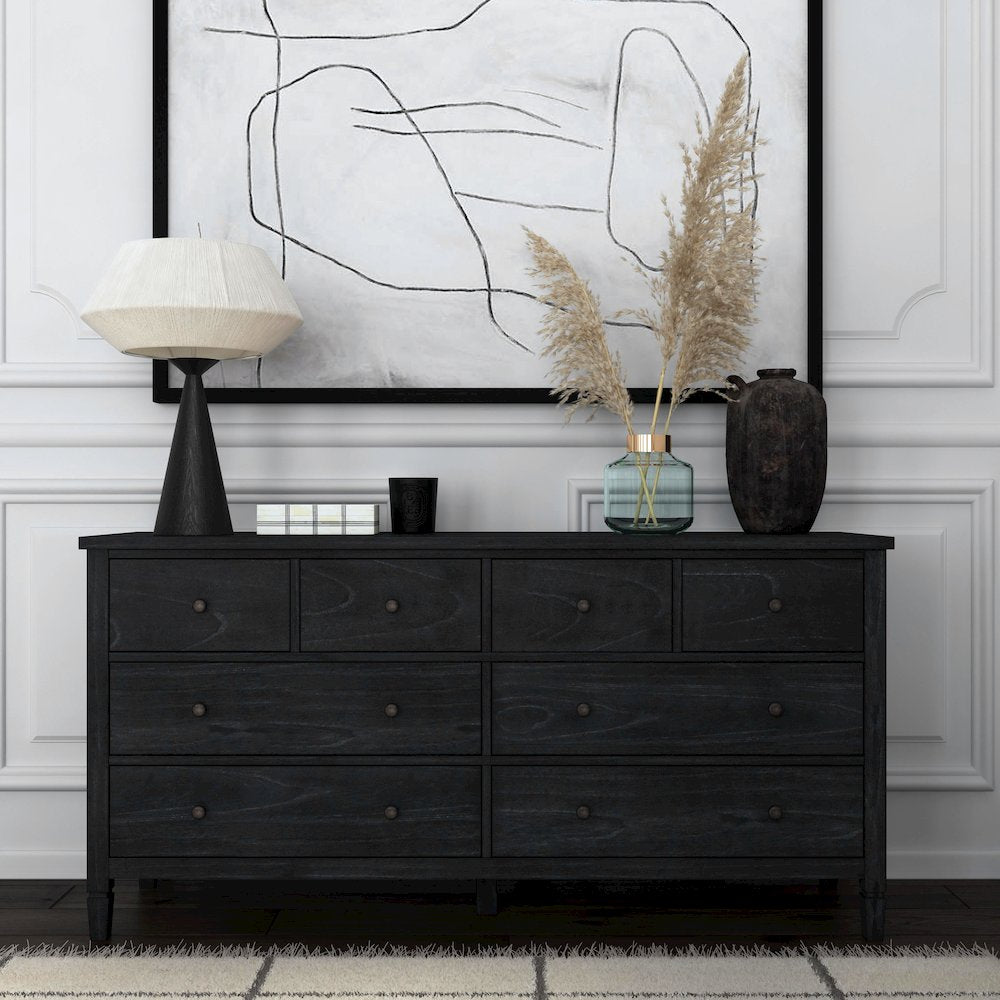 Flagstaff 8-Drawer Dresser, Black