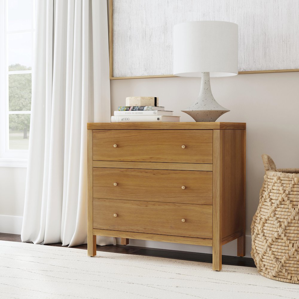 Nora 3-Drawer Chest, Brown