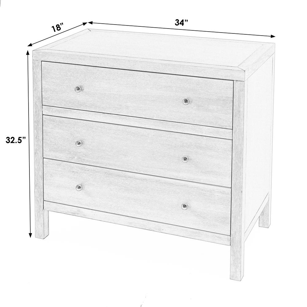 Nora 3-Drawer Chest, Brown