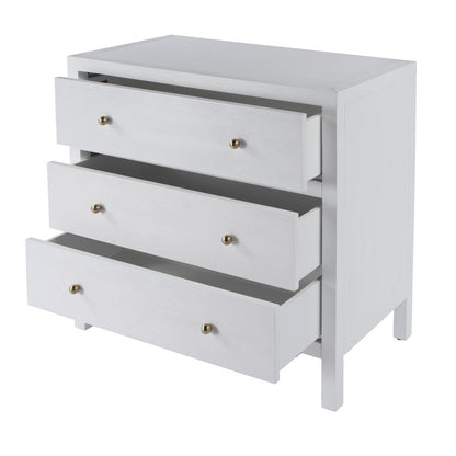 Nora 3-Drawer Chest, White