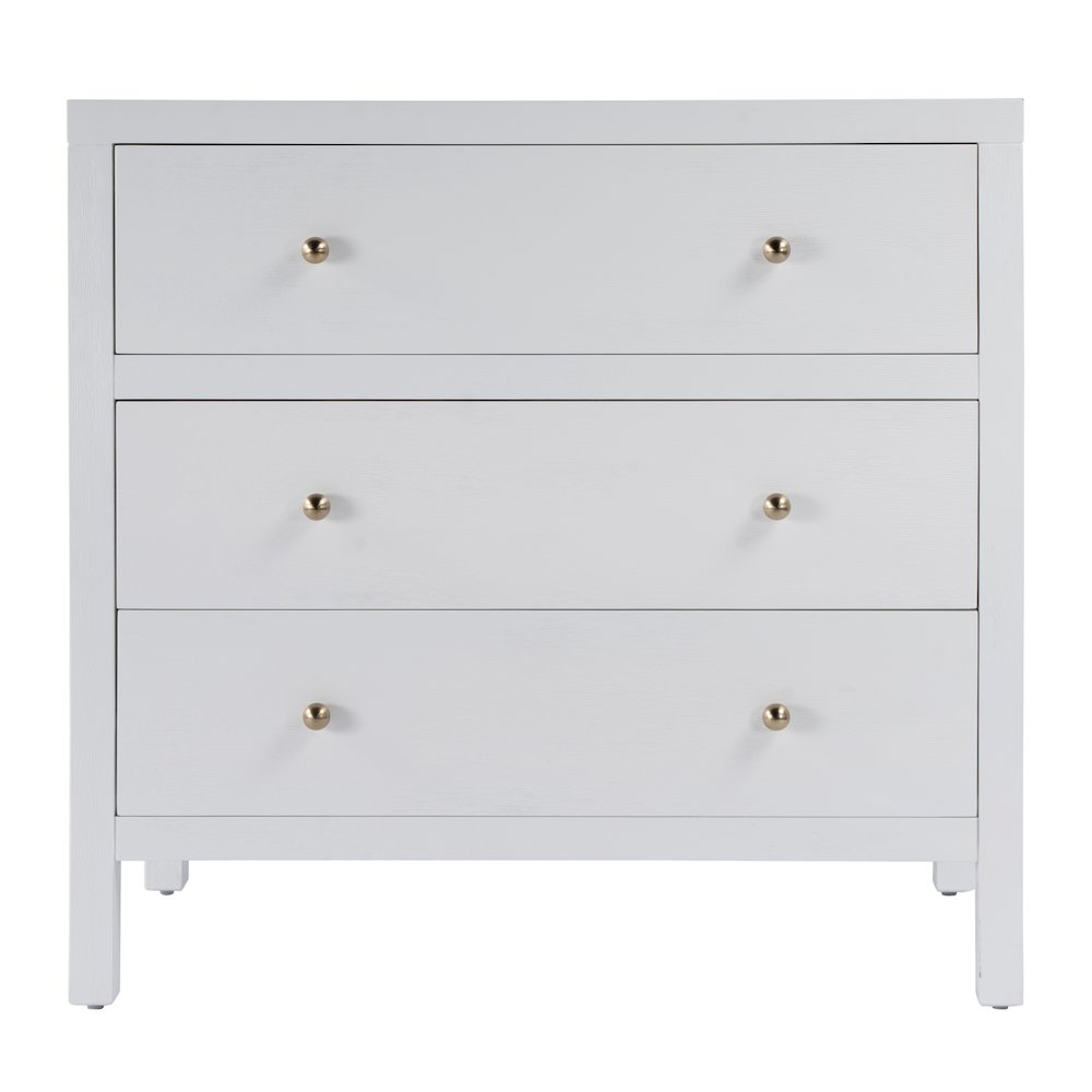 Nora 3-Drawer Chest, White