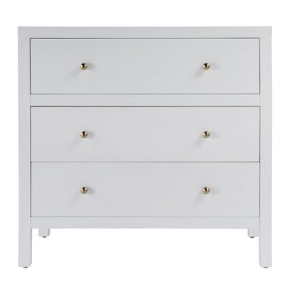 Nora 3-Drawer Chest, White
