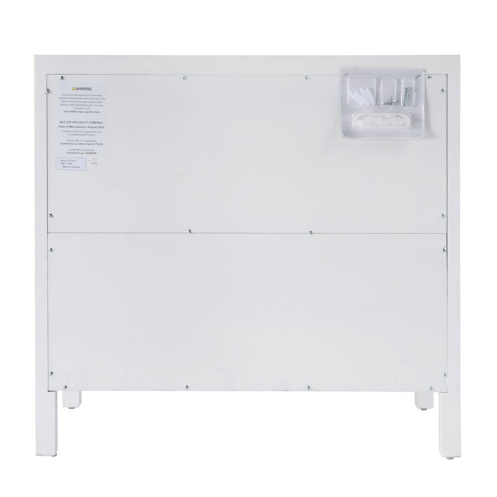 Nora 3-Drawer Chest, White