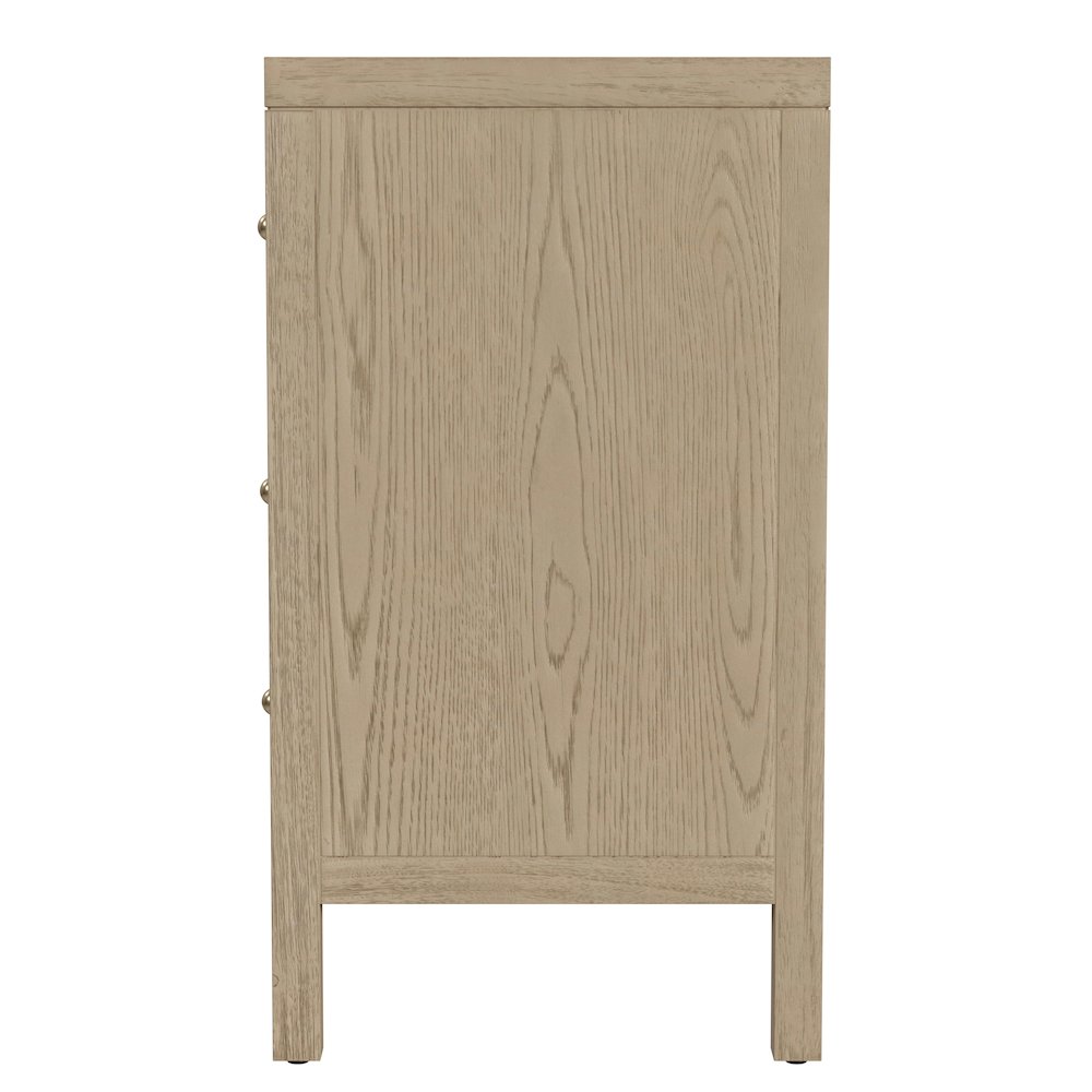 Nora 34 in. W Wood 3 Drawer Chest, Light Brown
