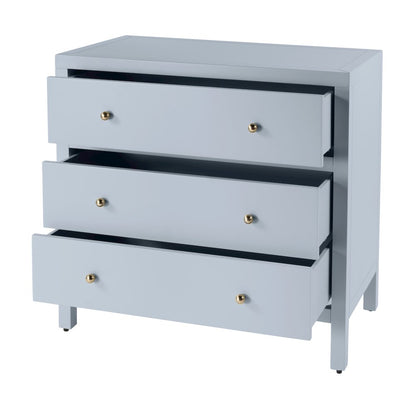 Nora 34 in. W Wood 3 Drawer Chest, Light Blue