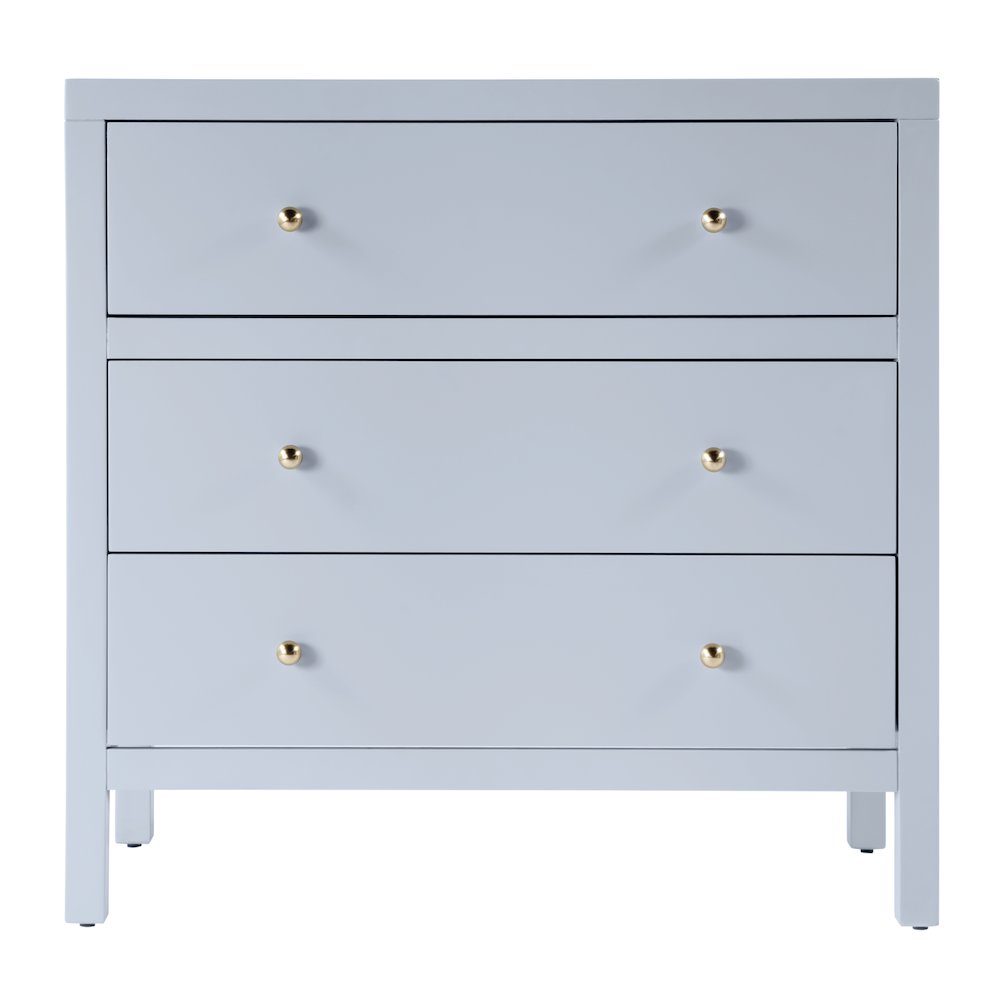 Nora 34 in. W Wood 3 Drawer Chest, Light Blue