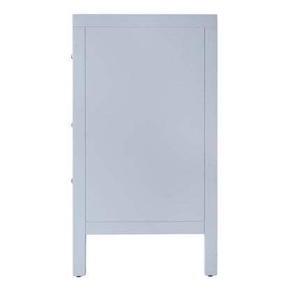 Nora 34 in. W Wood 3 Drawer Chest, Light Blue