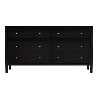 Nora 6-Drawer Dresser, Coffee