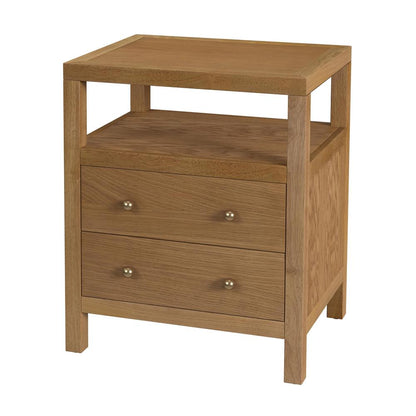Nora 2-Drawer Nightstand, Brown