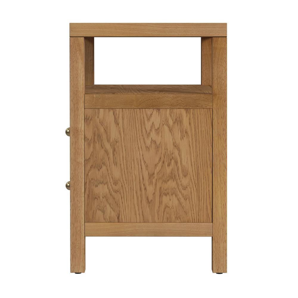 Nora 2-Drawer Nightstand, Brown
