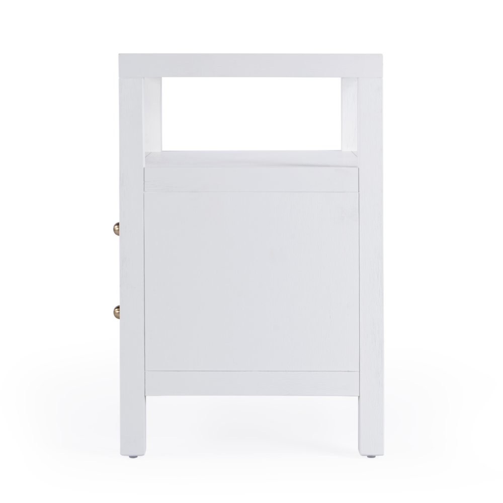 Nora 2-Drawer Nightstand, White