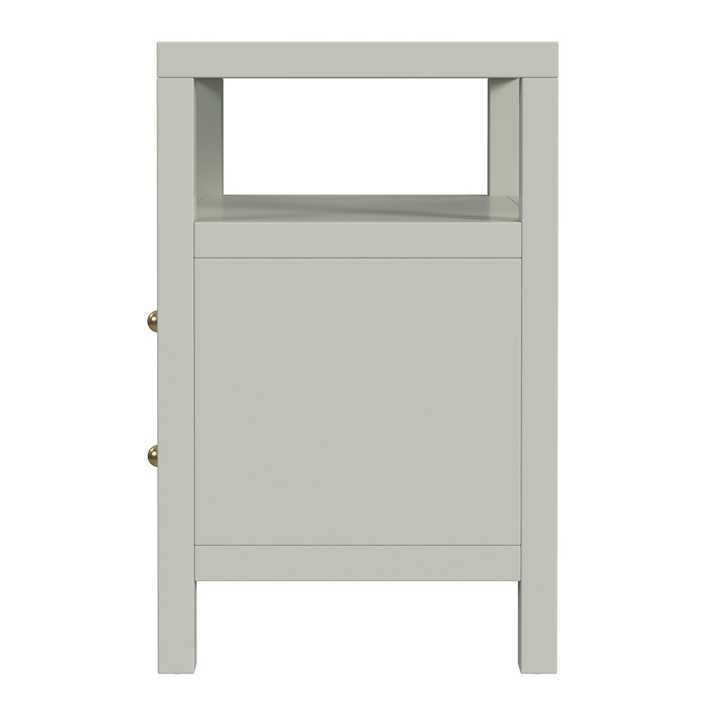 Nora 2-Drawer Nightstand, Green