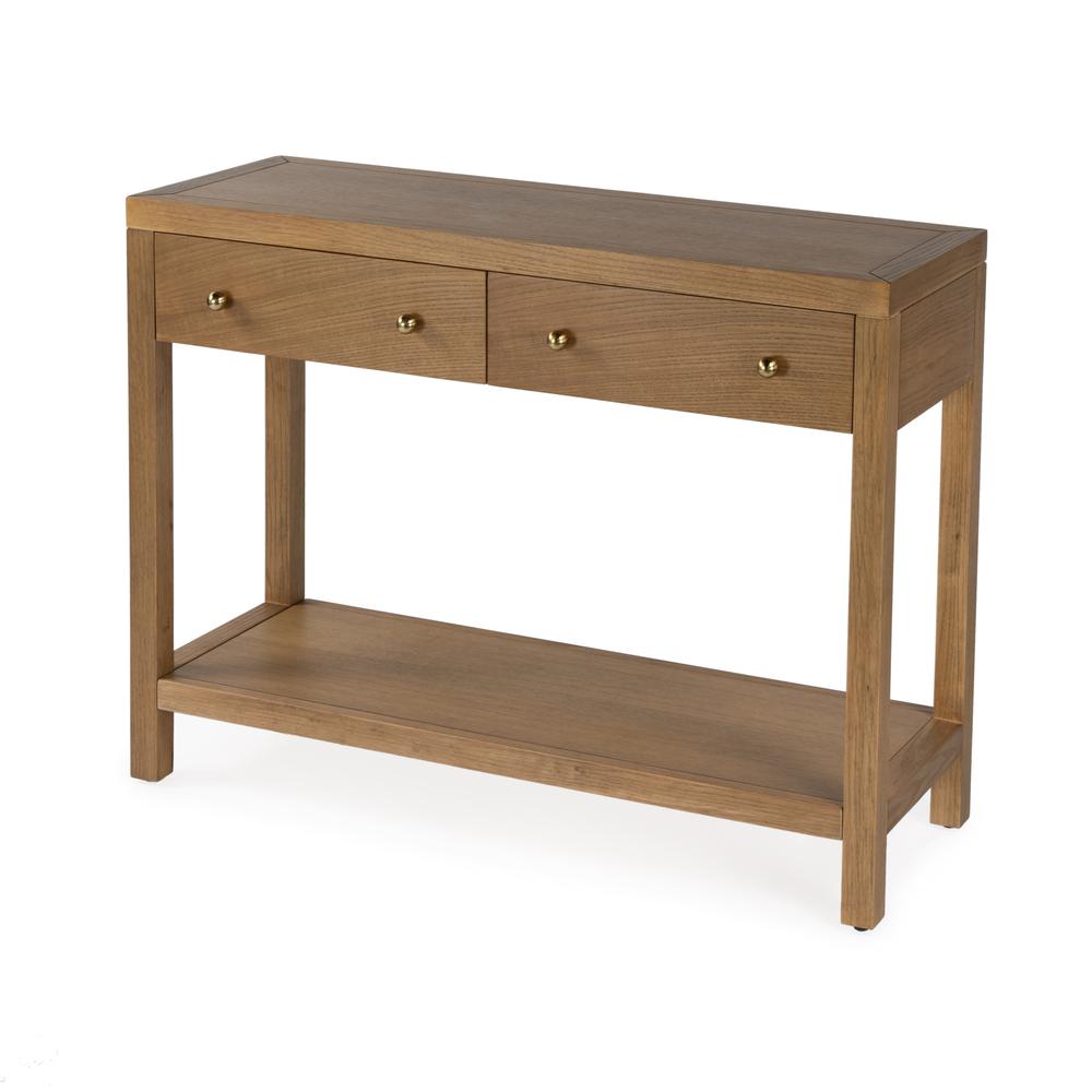 Nora 2 Drawer Console Table, Brown