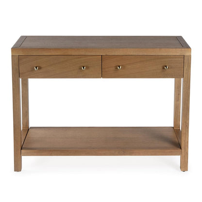 Nora 2 Drawer Console Table, Brown