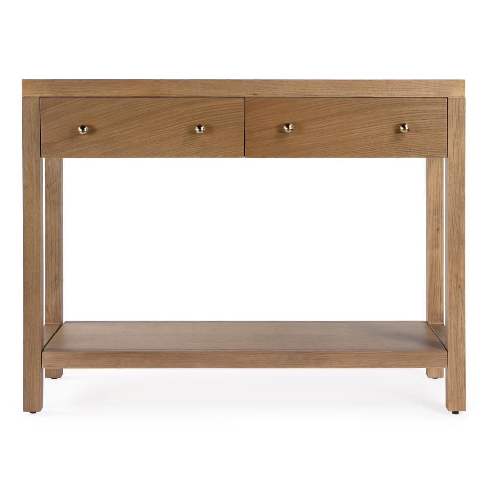 Nora 2 Drawer Console Table, Brown