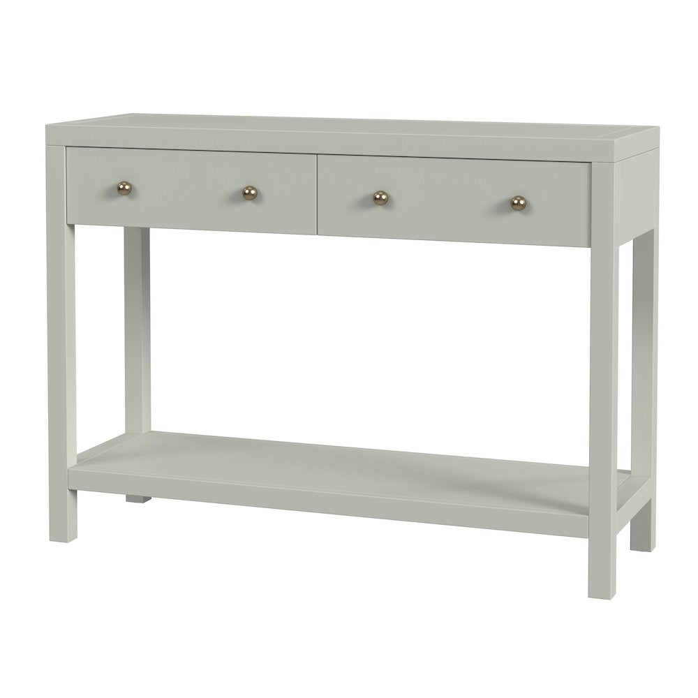 Nora 2 Drawer Console Table, Green