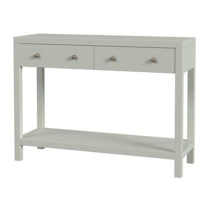 Nora 2 Drawer Console Table, Green