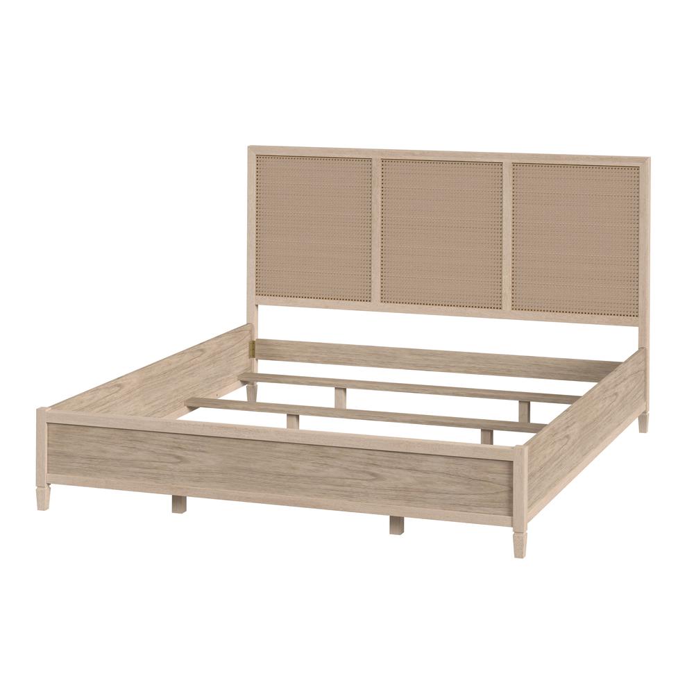 Flagstaff King Size Cane Panel Bed, Natural