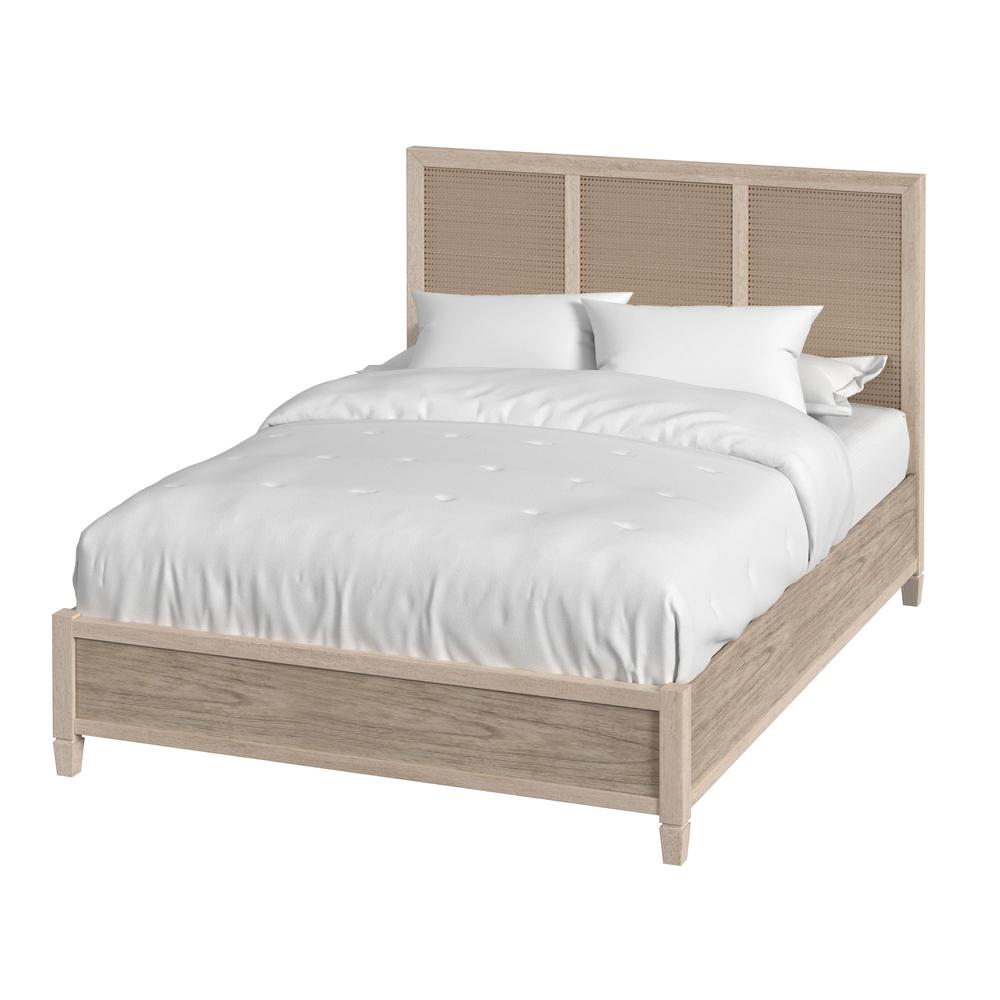 Flagstaff Queen Size Cane Panel Bed, Natural
