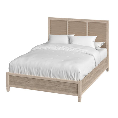Flagstaff Queen Size Cane Panel Bed, Natural