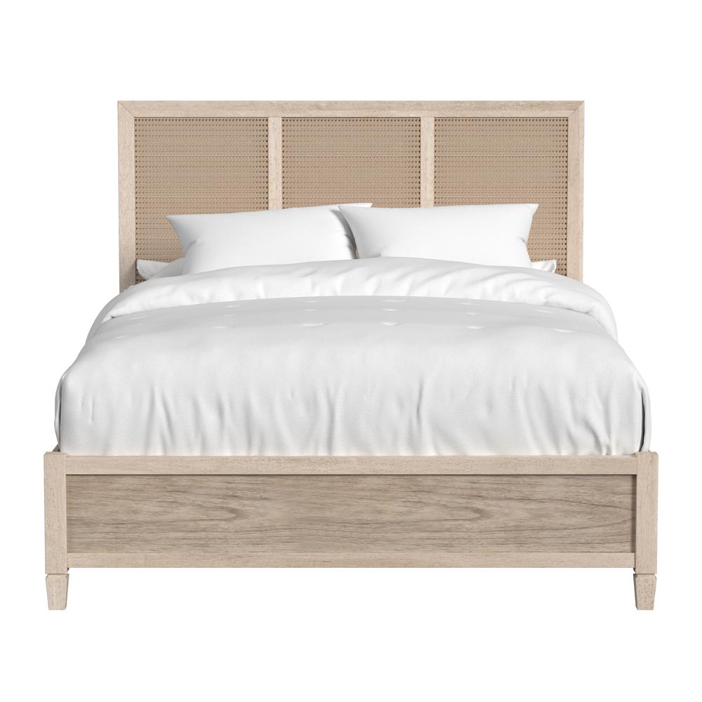 Flagstaff Queen Size Cane Panel Bed, Natural