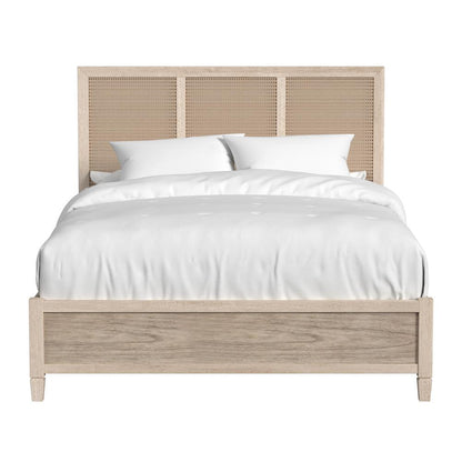 Flagstaff Queen Size Cane Panel Bed, Natural