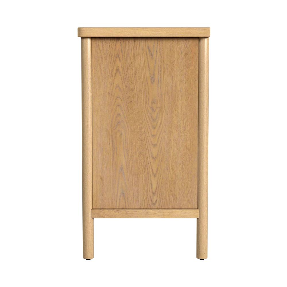 Lennon 3 Drawer Rounded Leg Dresser, Light Brown